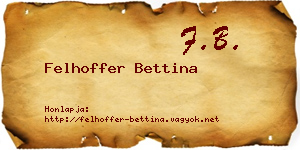 Felhoffer Bettina névjegykártya