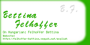 bettina felhoffer business card